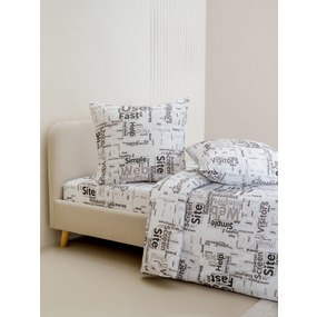 Постельное белье VT из полисатина 10884 2-х сп с евро простыней с наволочками 70х70 фото