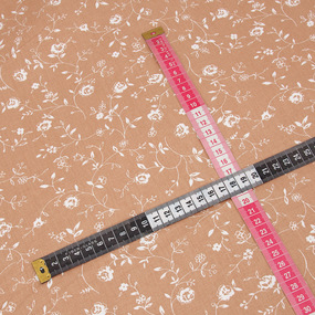 Ткань на отрез ранфорс 240 см №7 Плетение роз на светло-терракотовом фото