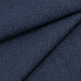 Ткань на отрез полиэстер с эффектом персика 220 см 18-3910 цвет темно-синий фото