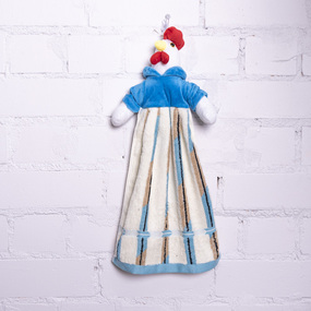 Кукла-полотенце интерьерная 30 50/26 см цвет голубой фото