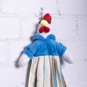 Кукла-полотенце интерьерная 30 50/26 см цвет голубой фото
