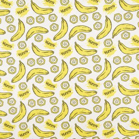 Ткань на отрез фланель 150 см Бананы на белом фото