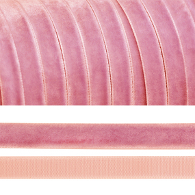 Лента бархатная 20 мм TBY LB2075 цвет розовый 1 метр фото