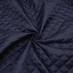 Ткань стёганая таффета 190Т на синтепоне 100 гр. цвет темно-синий фото