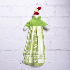 Кукла-полотенце интерьерная 30 50/26 см цвет зеленый фото