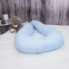 Наволочка бязь на подушку для беременных U-образная 1746/3 цвет голубой фото