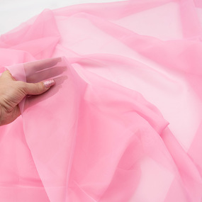 Ткань на отрез Вуаль 300 см 9 цвет розовый фото