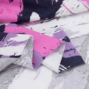 Ткань на отрез кулирка R3349-V3 Фиолетовая фантазия фото