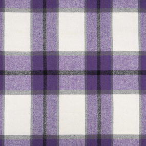 Ткань на отрез фланель Рубашечная №31 темно-фиолетовая клетка фото