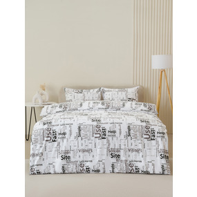 Постельное белье VT из полисатина 10884 2-х сп с евро простыней с наволочками 50х70 фото