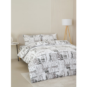 Постельное белье VT из полисатина 10884 2-х сп с евро простыней с наволочками 50х70 фото