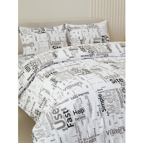 Постельное белье VT из полисатина 10884 2-х сп с евро простыней с наволочками 50х70 фото