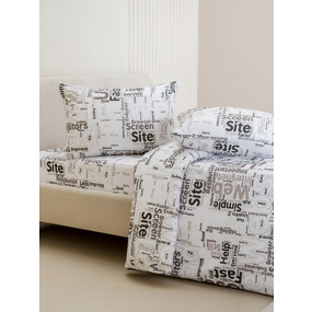 Постельное белье VT из полисатина 10884 2-х сп с евро простыней с наволочками 50х70 фото