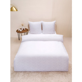 Постельное белье VT из полисатина жаккард белый 1.5 сп с наволочками 70/70 фото