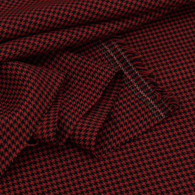 Рубашечная ткань на отрез №1 Лапка цвет красный фото