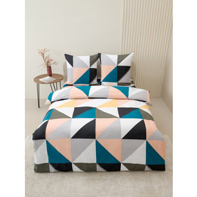 Постельное белье VT из полисатина 4050 2-х сп с евро простыней с наволочками 70х70 фото