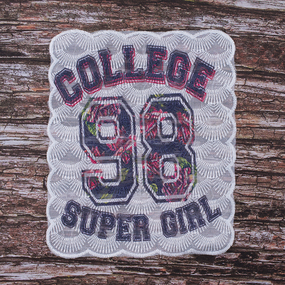 Декоративный элемент пришивной College 98 super girl 20,5*24,5 см фото