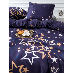 Постельное белье VT из полисатина DA-05 2-х сп с евро простыней с наволочками 70/70 фото