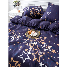 Постельное белье VT из полисатина DA-05 2-х сп с евро простыней с наволочками 70/70 фото