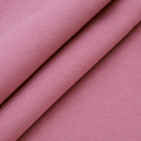 Ткань на отрез футер 3-х нитка компакт пенье начес цвет светло-розовый фото