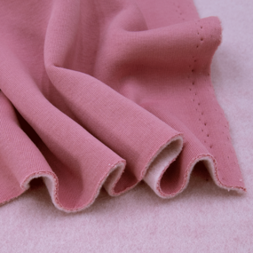 Ткань на отрез футер 3-х нитка компакт пенье начес цвет светло-розовый фото