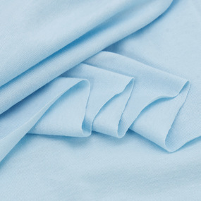 Ткань на отрез кулирка M-3082 цвет светло-голубой фото