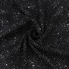 Ткань на отрез штапель 150 см 28-06 Вкрапина на черном фото