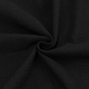 Ткань на отрез муслин гладкокрашеный 140 см цвет черный фото