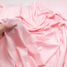 Плюш Минки гладкий Китай 180 см на отрез цвет розовый фото