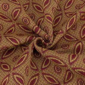 Ткань на отрез гобелен 150 см JB-059 Круги цвет красный фото