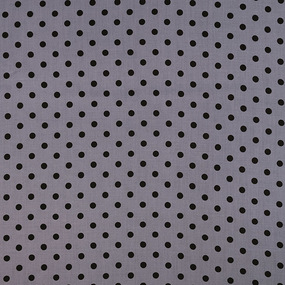 Ткань на отрез штапель 150 см MP01-3 Черный горох на сером фото