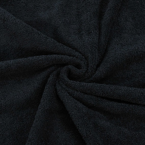 Ткань на отрез махровое полотно 150 см 390 гр/м2 цвет черный фото