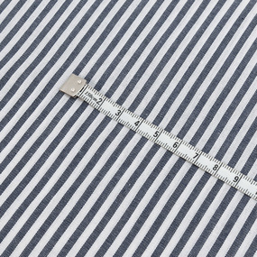 Рубашечная ткань на отрез №7 Полоса цвет темно-синий фото