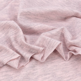 Ткань на отрез кулирка кармеланж М-2007 цвет розовый фото