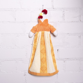 Кукла-полотенце интерьерная 30 50/26 см цвет оранжевый фото
