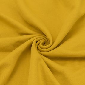 Ткань на отрез футер 3-х нитка диагональный цвет горчичный фото
