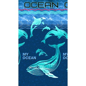 Полотенце вафельное пляжное Я014972 Мой океан 150/75 см фото