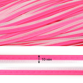Кант светоотражающий TBY 10мм отр.R400 арт.6115 100% пэ цв.розовый 1 метр фото