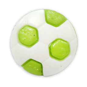 Пуговица детская сборная Мяч 13 мм цвет салатовый упаковка 24 шт фото