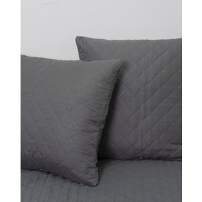 Чехол декоративный для подушки с молнией, ультрастеп цвет 002 графит 45/45 см фото
