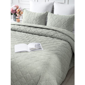 Покрывало VT Linen-look 260х240 + 2 нав 50х70 цвет 7 фото