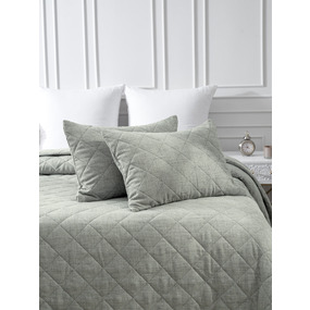 Покрывало VT Linen-look 260х240 + 2 нав 50х70 цвет 7 фото