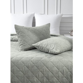 Покрывало VT Linen-look 260х240 + 2 нав 50х70 цвет 7 фото