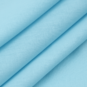 Ткань на отрез поплин гладкокрашеный 220 см 115 гр/м2 цвет голубой фото