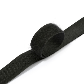 Лента-липучка 25 мм 1 м цвет F322 (310) черный фото
