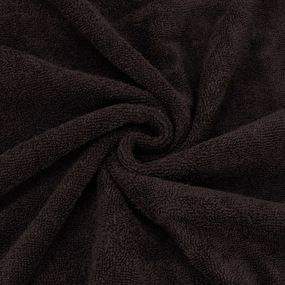 Ткань на отрез махровое полотно 150 см 390 гр/м2 цвет темно-коричневый фото