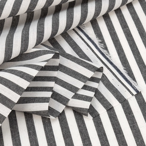 Рубашечная ткань на отрез №6 Полоса цвет серый фото