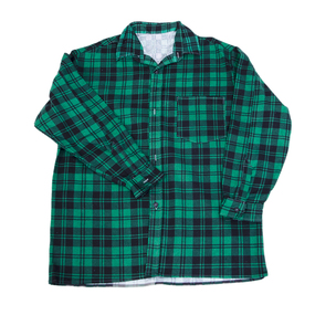 Рубашка мужская фланель клетка 60-62 цвет зеленый фото