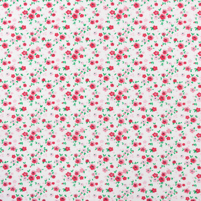 Ткань на отрез ситец 80 см 18982/3 Цветы цвет розовый фото