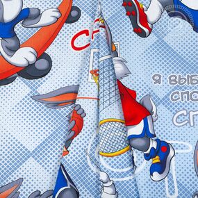 Поплин набивной десткий ширина 150 см АД — 12579-1 Весёлые старты фото